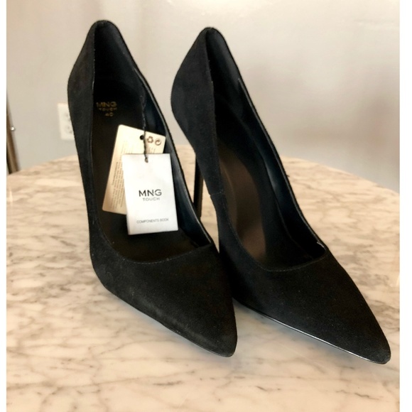 mango black heels